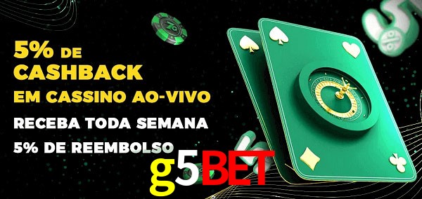 Promoções do cassino ao Vivo g5bet